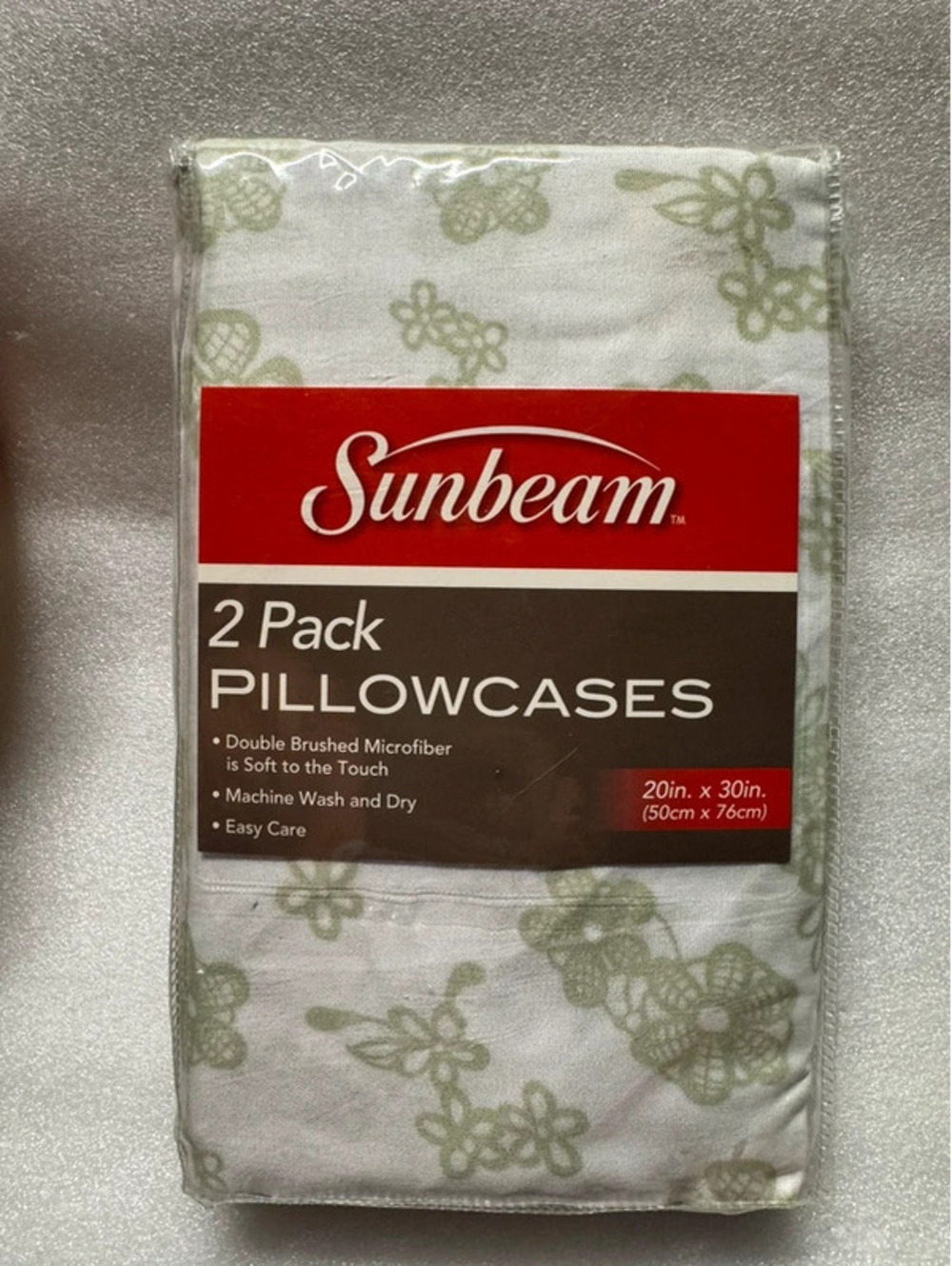 Sunbeam Floral Pillowcases 2 Pack 20x30